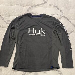 Huk Men's Dark Gray Long Sleeve Shirt